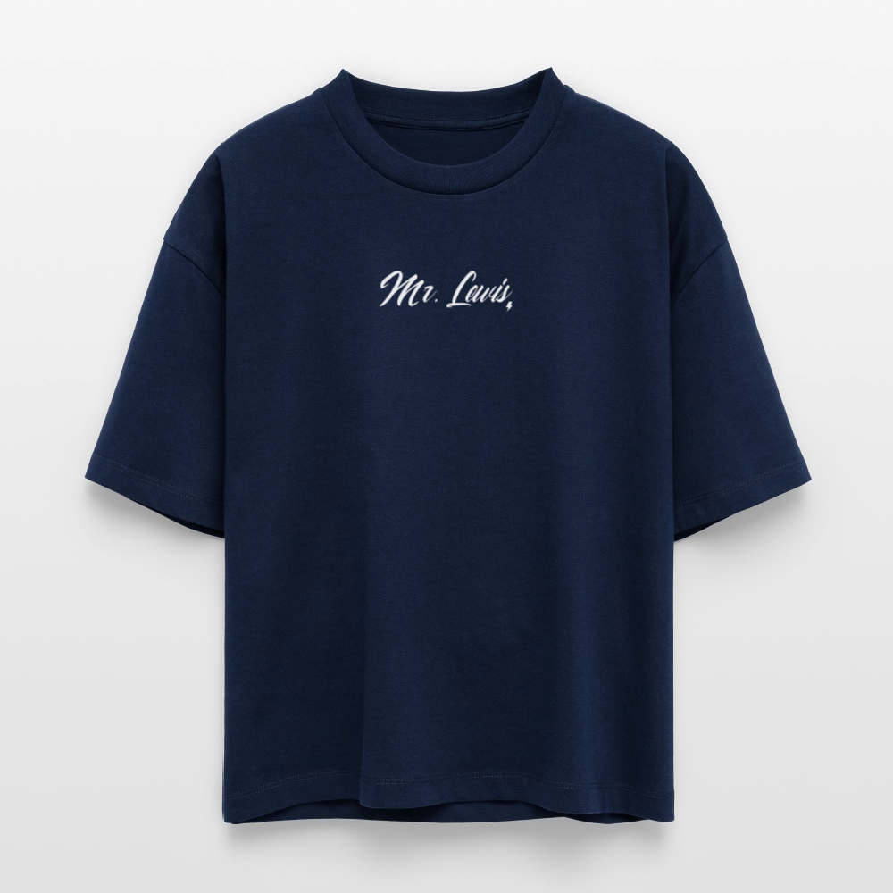 Charity Vrouwen Boxy T-Shirt  | BEDRUKT - navy