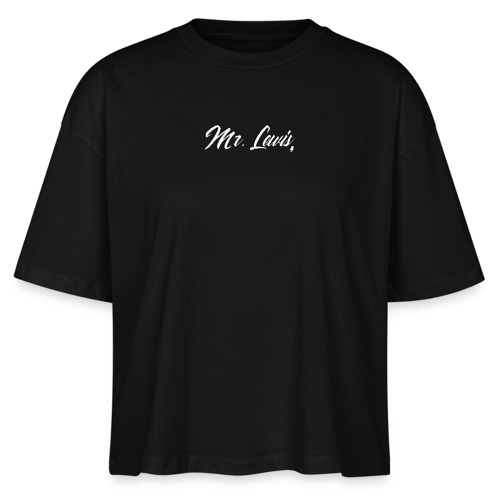 Charity Vrouwen Boxy T-Shirt  | BEDRUKT - black