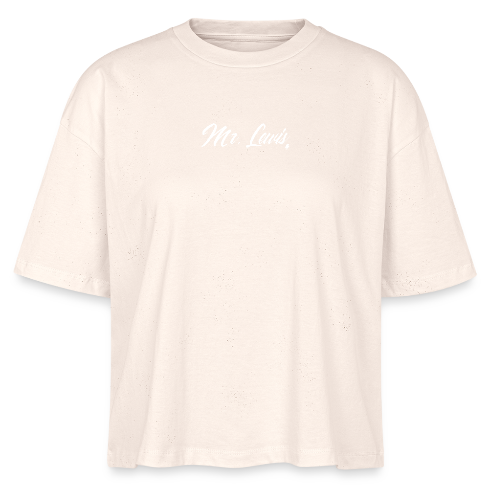 Charity Vrouwen Boxy T-Shirt  | BEDRUKT - natural raw